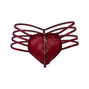 Men'S Zipper Open Front Jockstrap Thongs See-Through Underwear(1 pack any color)